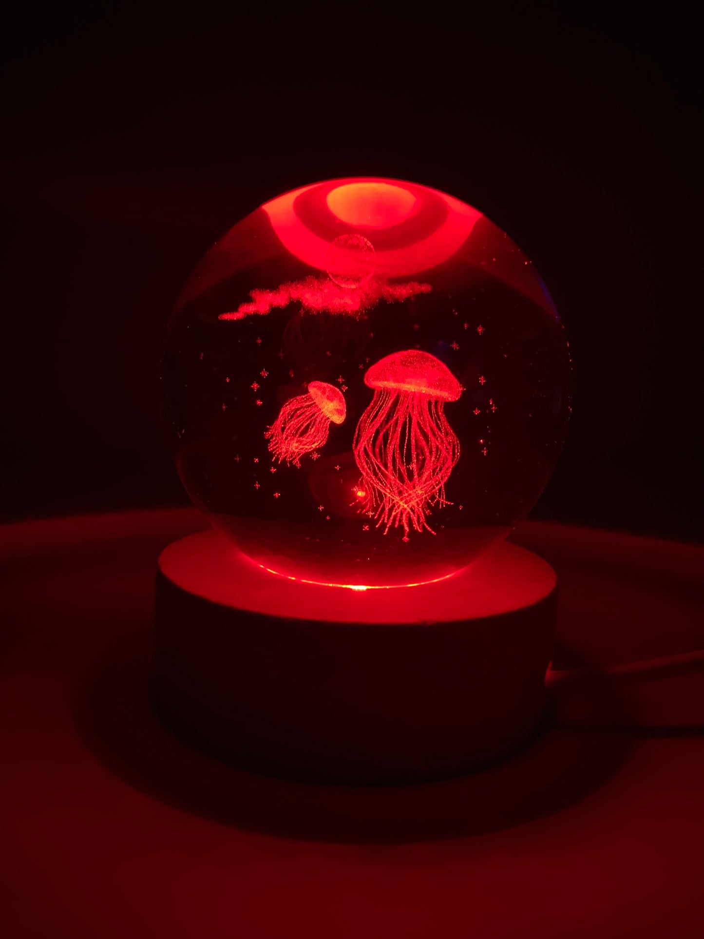 Sfera di cristallo meduse 3D